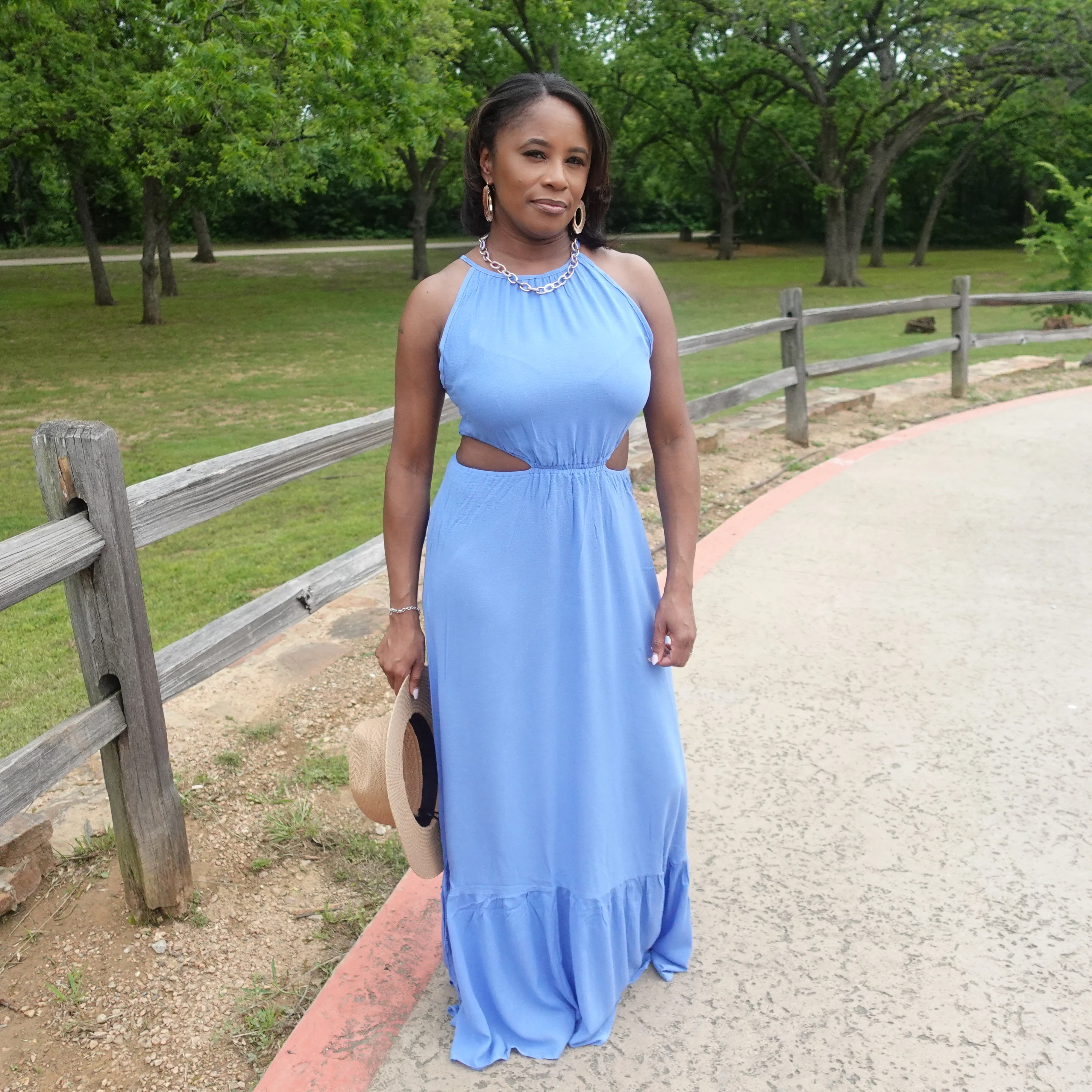 Flowy Cutout Maxi Dress