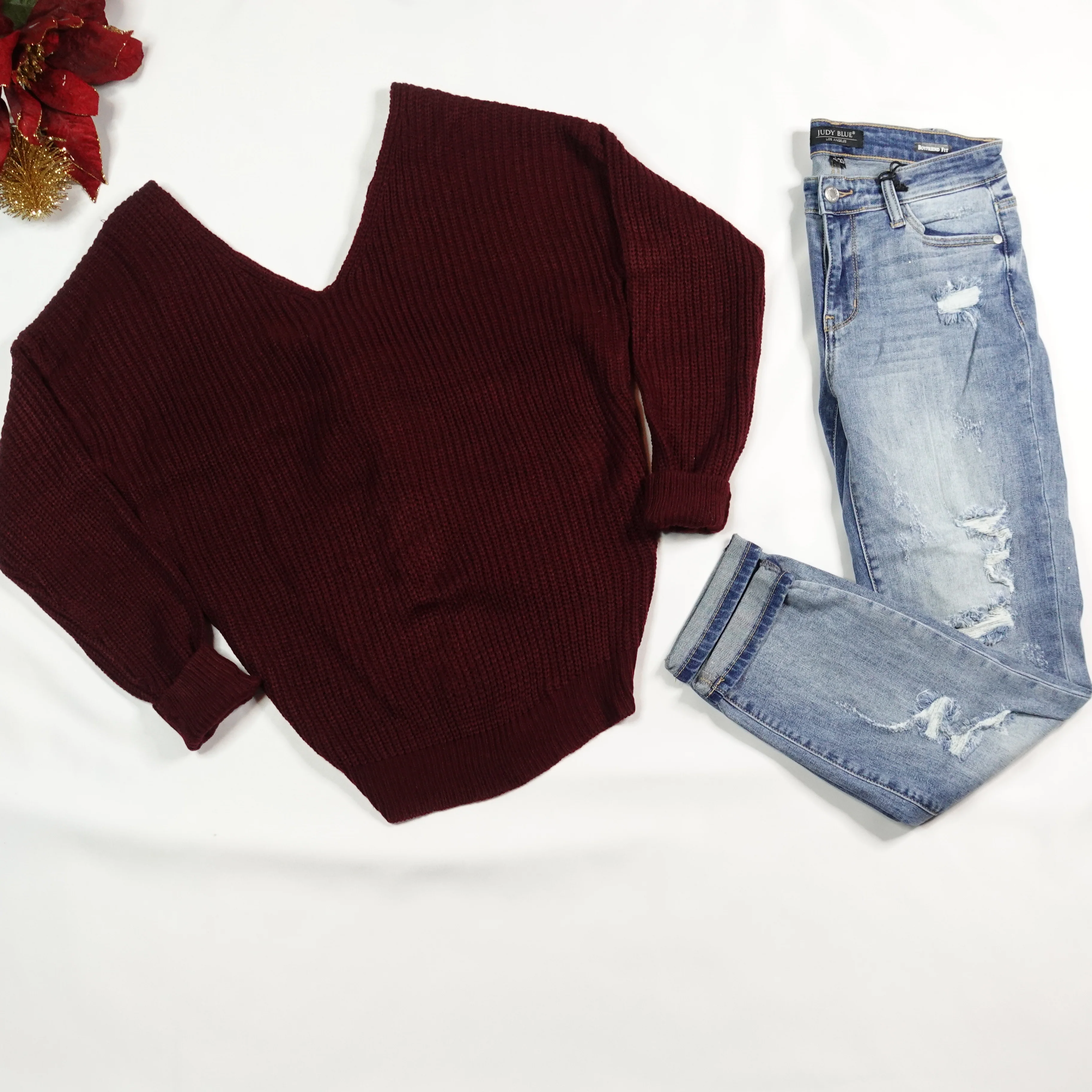 Twisted Back Sweater