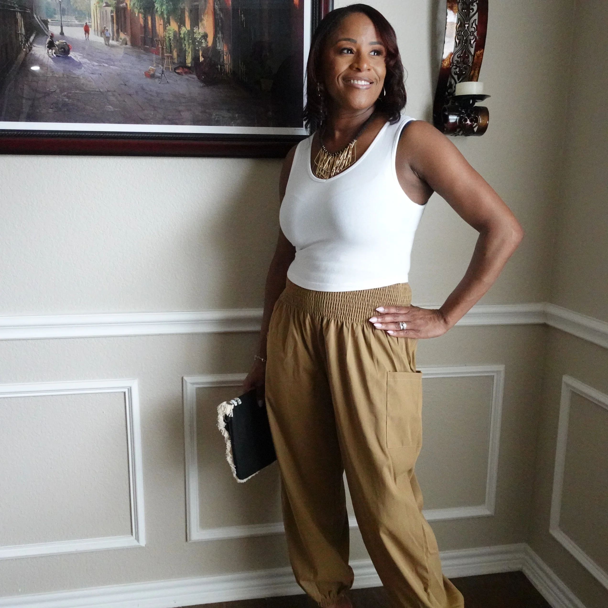 High Waist/ Loose Fit Pant