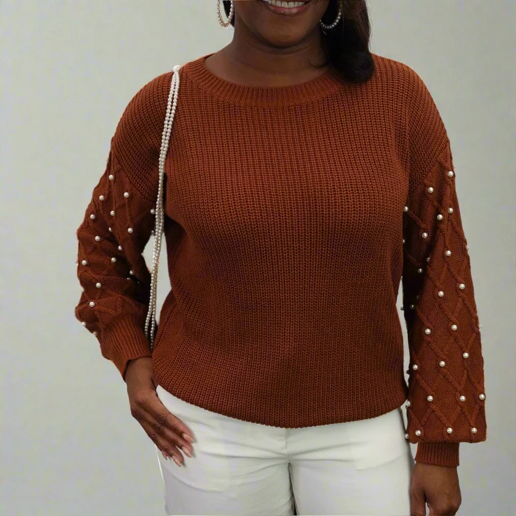 Pearl Beaded Sweater