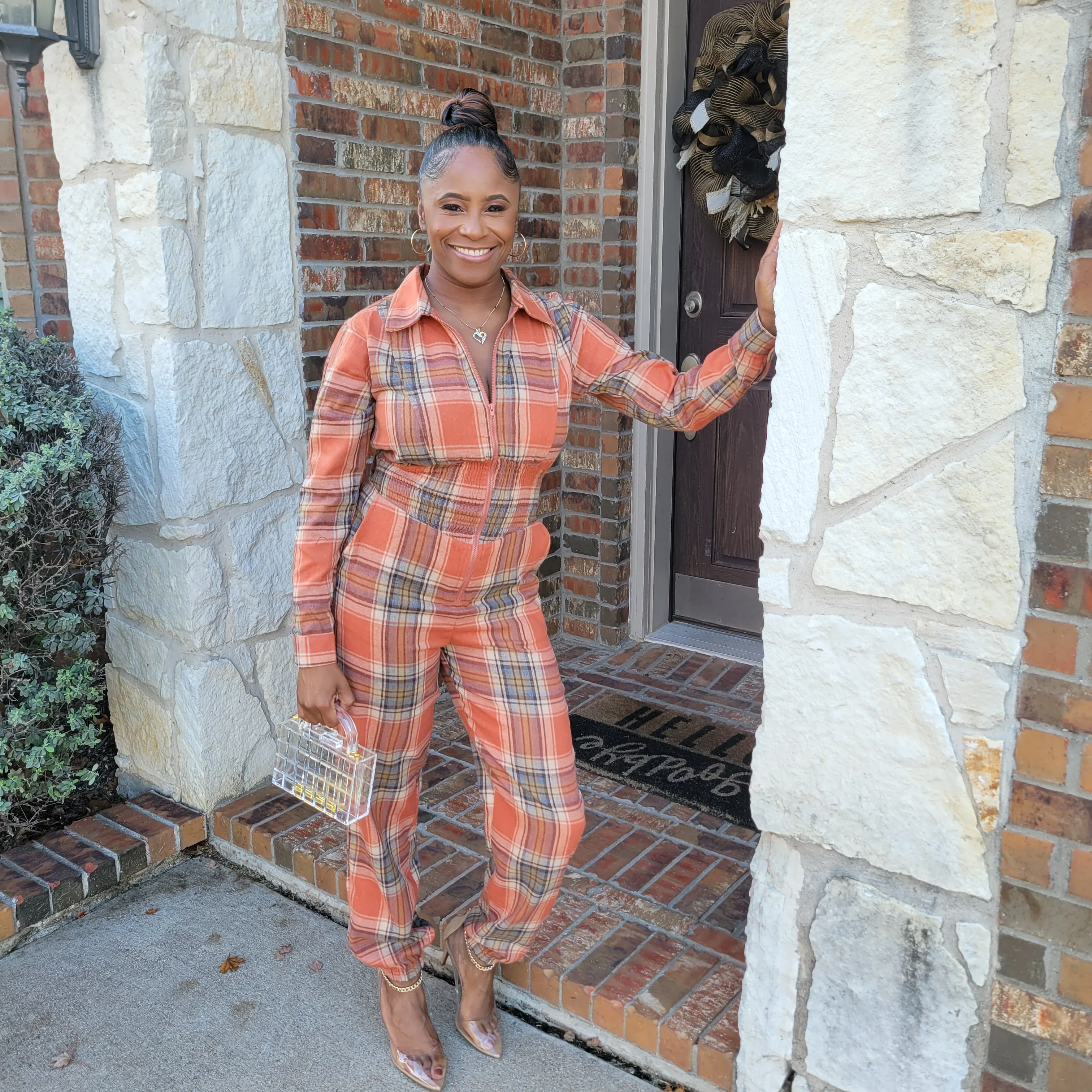 Plaid Jumpsuit