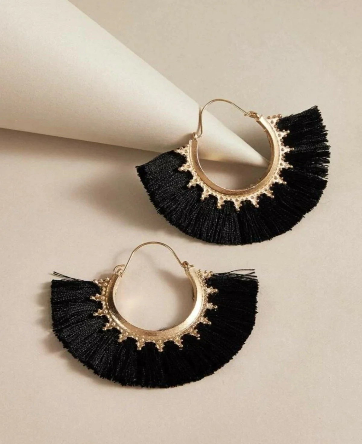 Black Tassel Earring