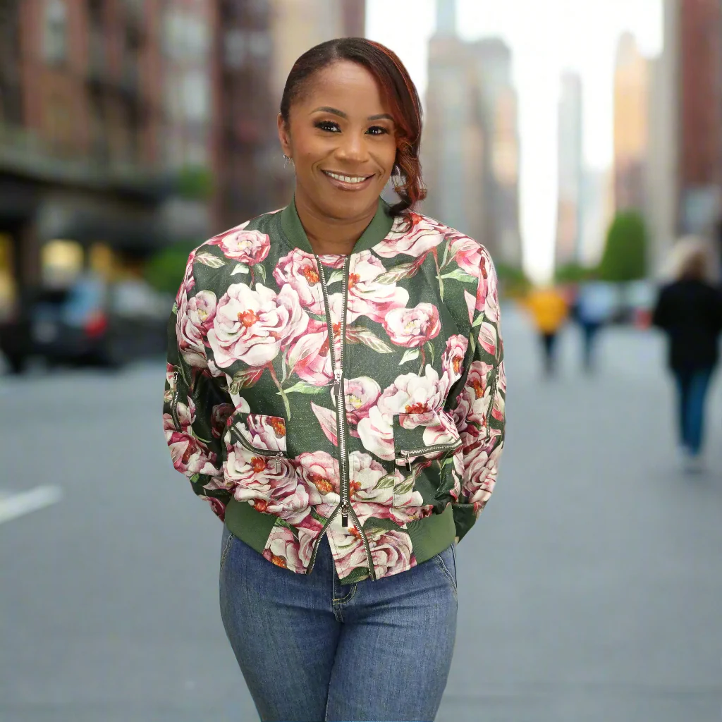 Floral Bomber Jacket