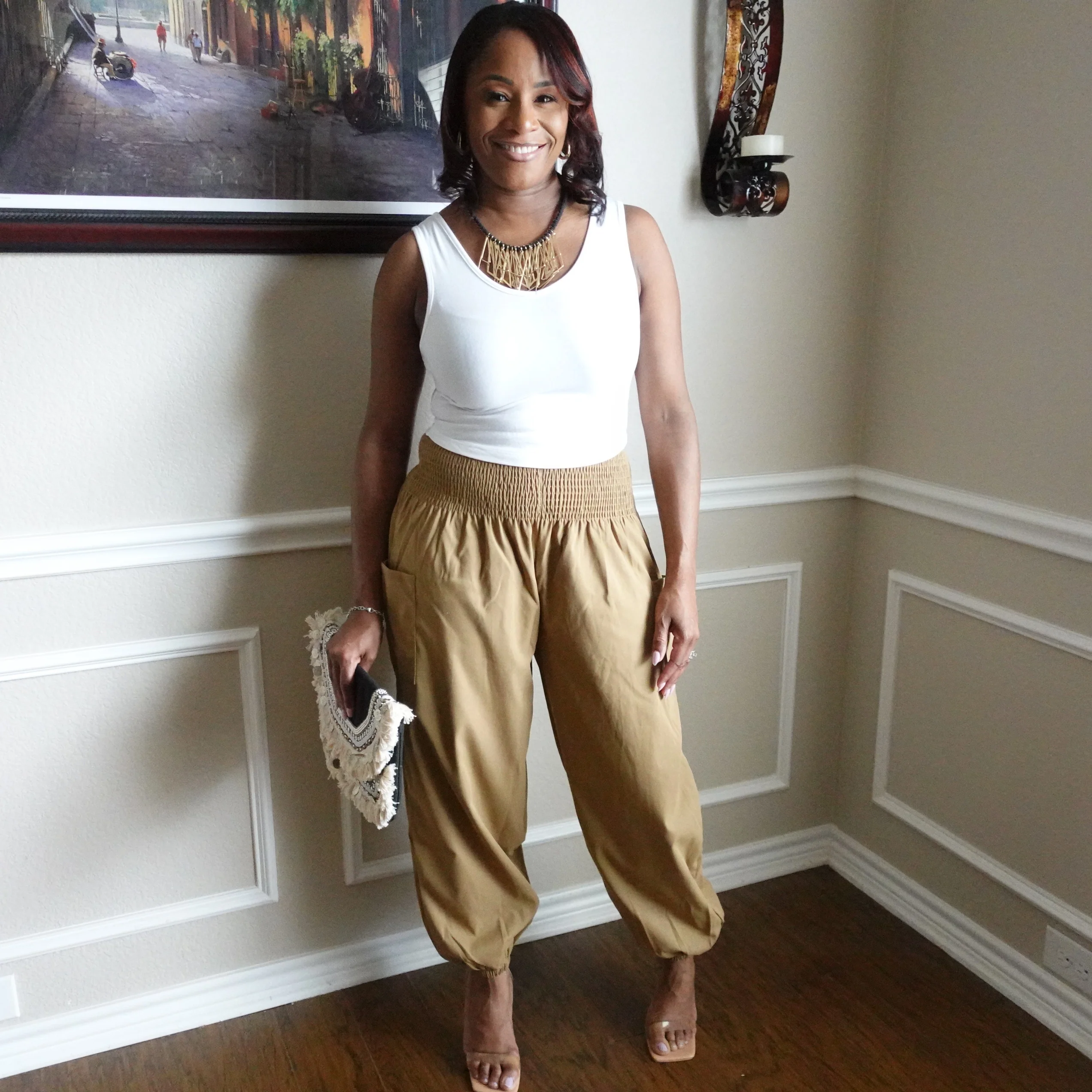 High Waist/ Loose Fit Pant