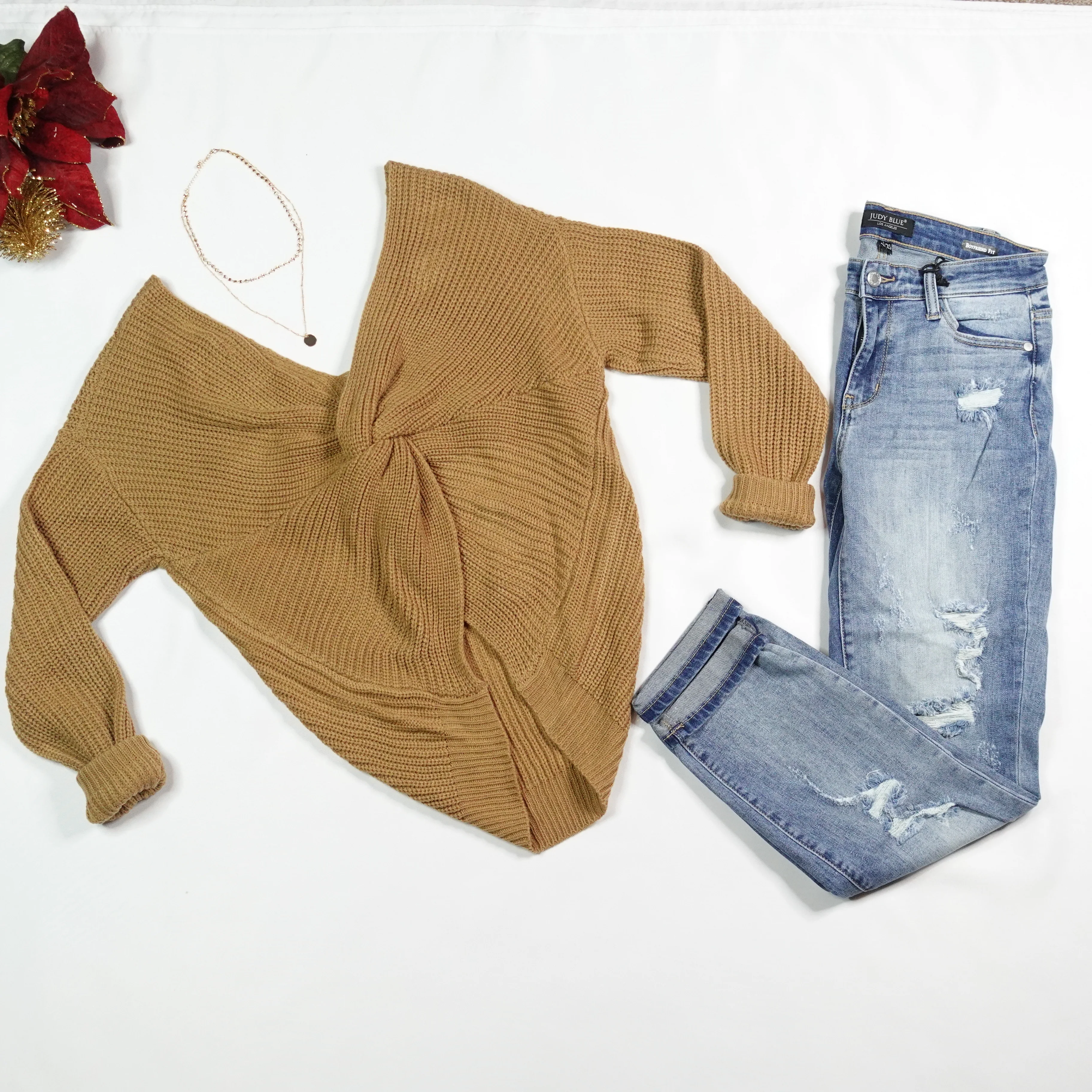 Twisted Back Sweater