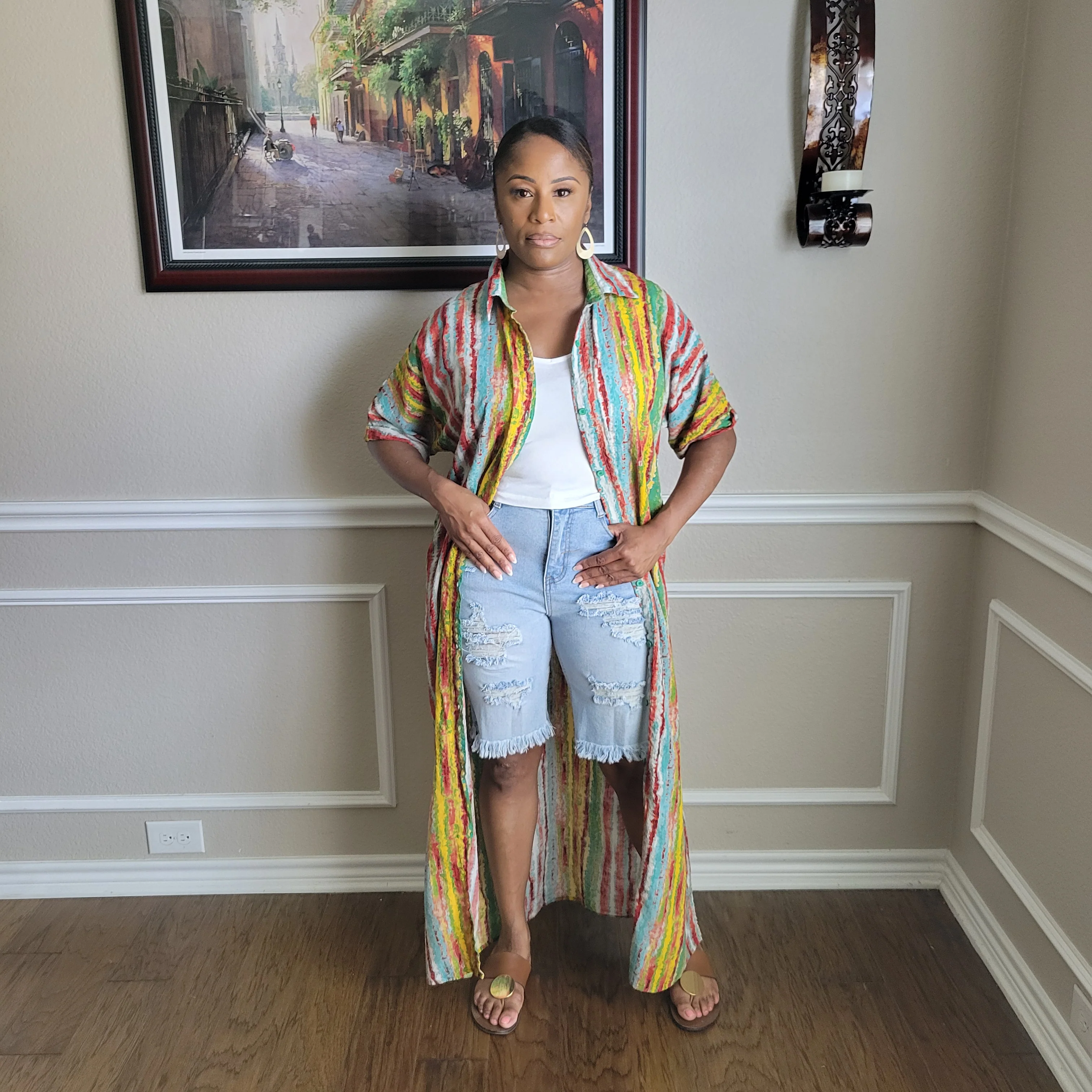 Distressed Jean Shorts